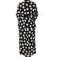 Dolce & Gabbana Black White Polka Dot Pajama 2 Piece Set Sleepwear