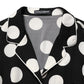 Dolce & Gabbana Black White Polka Dot Pajama 2 Piece Set Sleepwear