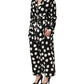 Dolce & Gabbana Black White Polka Dot Pajama 2 Piece Set Sleepwear