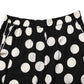 Dolce & Gabbana Black White Polka Dot Pajama 2 Piece Set Sleepwear