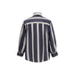 Cruna Blue Viscose Pattern Shirt