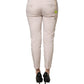 Versace Jeans Couture Beige Low Waist Tapered Women Cropped Trousers Pants