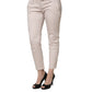 Versace Jeans Couture Beige Low Waist Tapered Women Cropped Trousers Pants