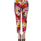 Dolce & Gabbana Multicolor Floral Print Tapered Trouser Pants