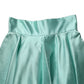 Dolce & Gabbana Green Satin High-Waisted Pleated A-line Midi Skirt