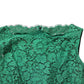 Dolce & Gabbana Green Floral Lace Cotton Sleeveless Midi Dress