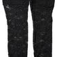 Dolce & Gabbana Black Floral Lace Thigh High Stockings Socks