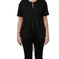 Dsquared² Black Chain Embellished Cotton Short Sleeve T-shirt