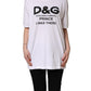 Dolce & Gabbana White D&G PRINCE I WAS THERE Crew Neck T-shirt
