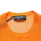 Dolce & Gabbana Orange See Through Crew Neck Blouse Tank Top