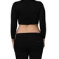 Dolce & Gabbana Black Graphic Print Long-Sleeved Top