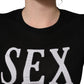 Dolce & Gabbana Black Graphic Print Long-Sleeved Top