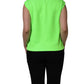 Dolce & Gabbana Neon Green DG Sequined Sleeveless Jersey Top