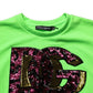 Dolce & Gabbana Neon Green DG Sequined Sleeveless Jersey Top