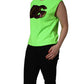 Dolce & Gabbana Neon Green DG Sequined Sleeveless Jersey Top