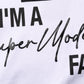 Dolce & Gabbana White I'm A Super Model Fan Print Jersey T-shirt