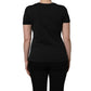 Dolce & Gabbana Black Cotton Short-Sleeve Crew Neck T-shirt
