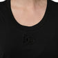 Dolce & Gabbana Black Cotton Short-Sleeve Crew Neck T-shirt