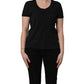 Dolce & Gabbana Black Cotton Short-Sleeve Crew Neck T-shirt