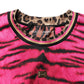 Dolce & Gabbana Pink Zebra Sleeveless Crew Neck Cropped T-shirt