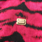 Dolce & Gabbana Pink Zebra Sleeveless Crew Neck Cropped T-shirt