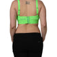 Dolce & Gabbana Neon Green Soft Cup Logo-Trim Bra Cropped Top