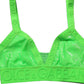 Dolce & Gabbana Neon Green Soft Cup Logo-Trim Bra Cropped Top