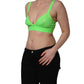 Dolce & Gabbana Neon Green Soft Cup Logo-Trim Bra Cropped Top