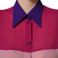 Dolce & Gabbana Multicolor Silk Patchwork Shirt Blouse Top