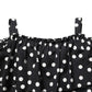 Dolce & Gabbana Black White Polka Dot Off Shoulder Top