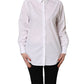 Dolce & Gabbana White Cotton Long Sleeve Button-Up Shirt Top