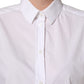 Dolce & Gabbana White Cotton Long Sleeve Button-Up Shirt Top