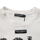 Dolce & Gabbana White Cotton Graphic Sleeveless Tank Top