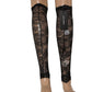 Dolce & Gabbana Black Floral Lace Nylon Stretch Knee Socks