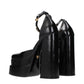 Versace Black Leather Platform Pumps