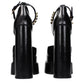 Versace Black Leather Platform Pumps