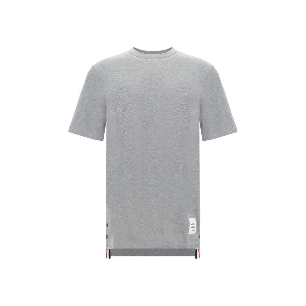 Thom Browne Gray Cotton Long Sleeve T-Shirt