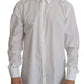 Dolce & Gabbana White 100% Cotton GOLD Slim Dress Shirt