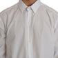 Dolce & Gabbana White 100% Cotton GOLD Slim Dress Shirt