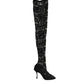 Dolce & Gabbana Black Taormina Lace Socks Boots Pumps Shoes