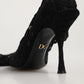 Dolce & Gabbana Black Taormina Lace Socks Boots Pumps Shoes