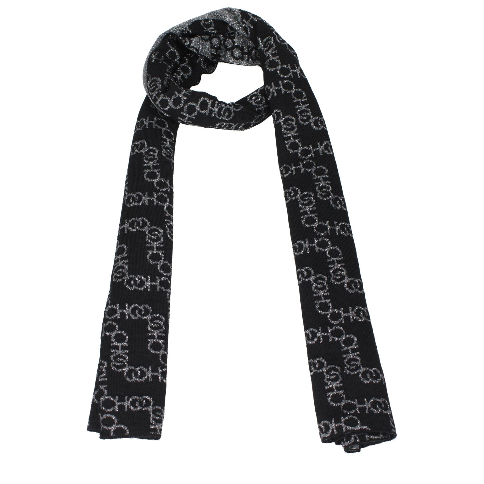 Jimmy Choo Black Acetate Scarf