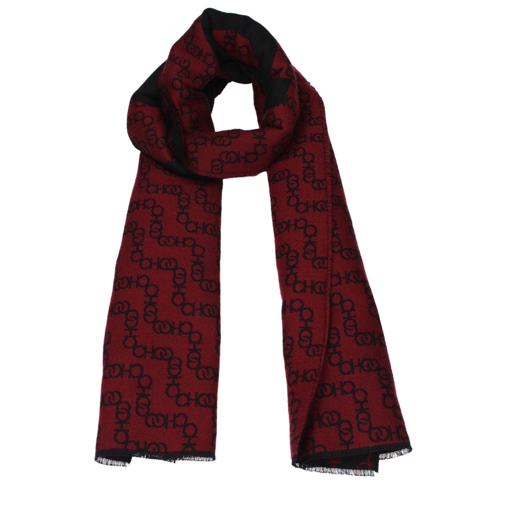 Jimmy Choo Red Wool Scarf