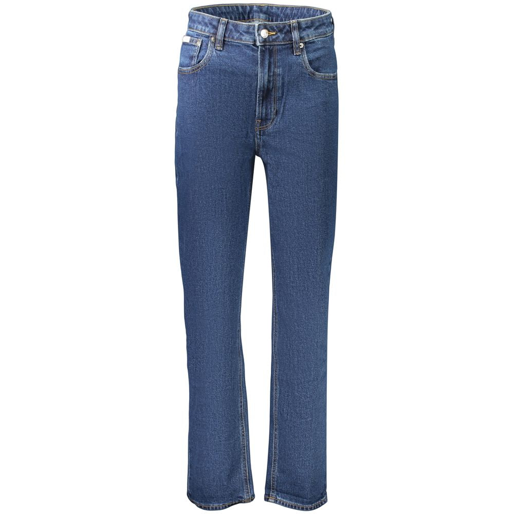 Calvin Klein Blue Cotton Mom Jeans