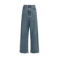 Maison Margiela Blue Cotton High-Waisted Jean