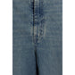 Maison Margiela Blue Cotton High-Waisted Jean