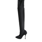 Dolce & Gabbana Black Stretch Socks Knee High Boots Shoes
