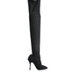 Dolce & Gabbana Black Stretch Socks Knee High Boots Shoes