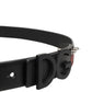 Dolce & Gabbana Black Leather Prince Crown Logo Buckle Belt