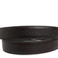 Dolce & Gabbana Brown Calf Leather Vintage Style Silver Buckle Belt